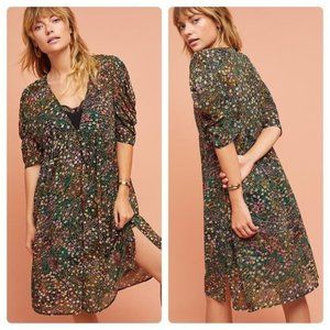 Anthropologie Akemi+Kin Womens XS Green Floral Val